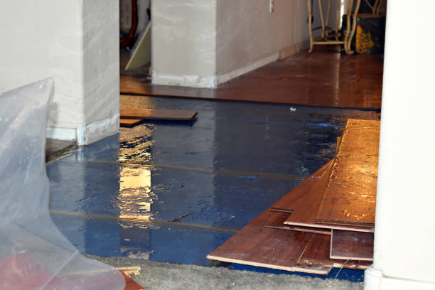 Professional Water Damage Restoration technician working in Marathon, FL